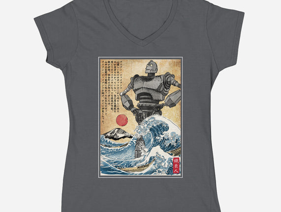 The Iron Giant In Japan Woodblock