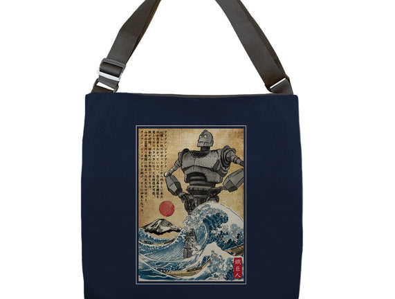 The Iron Giant In Japan Woodblock