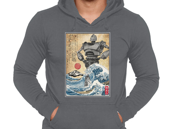 The Iron Giant In Japan Woodblock