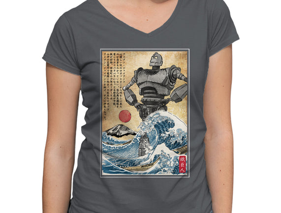 The Iron Giant In Japan Woodblock