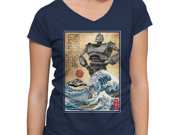 The Iron Giant In Japan Woodblock