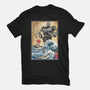 The Iron Giant In Japan Woodblock-Womens-Fitted-Tee-DrMonekers