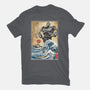 The Iron Giant In Japan Woodblock-Womens-Fitted-Tee-DrMonekers