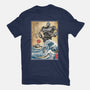 The Iron Giant In Japan Woodblock-Womens-Fitted-Tee-DrMonekers
