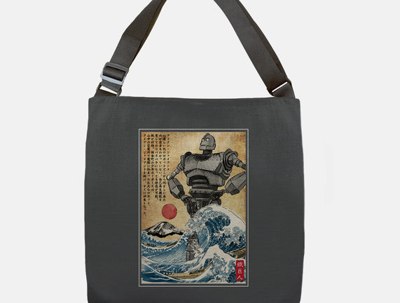 The Iron Giant In Japan Woodblock
