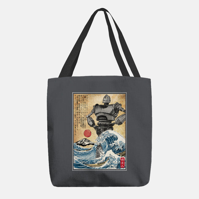 The Iron Giant In Japan Woodblock-None-Basic Tote-Bag-DrMonekers