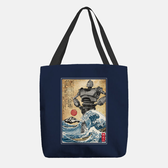 The Iron Giant In Japan Woodblock-None-Basic Tote-Bag-DrMonekers
