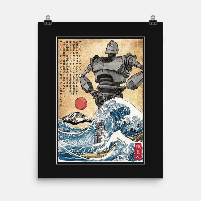 The Iron Giant In Japan Woodblock-None-Matte-Poster-DrMonekers
