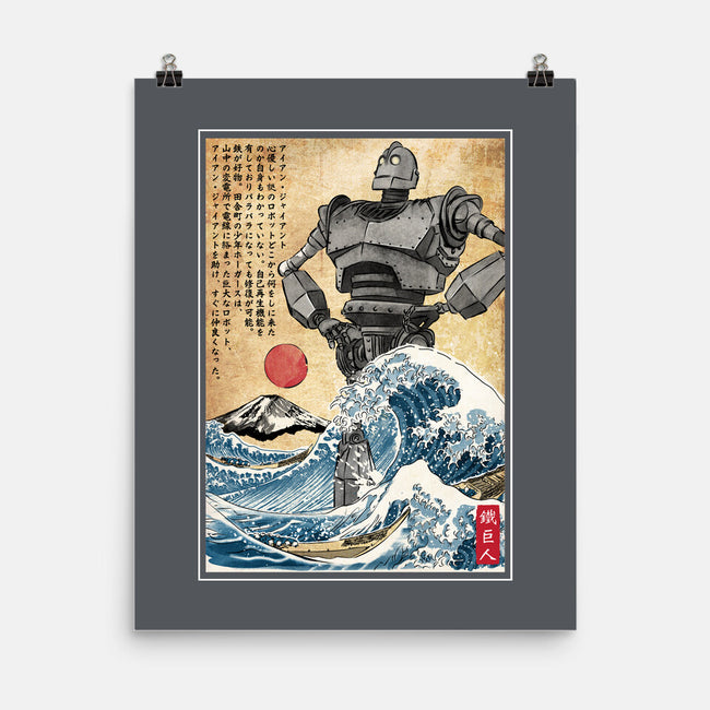 The Iron Giant In Japan Woodblock-None-Matte-Poster-DrMonekers