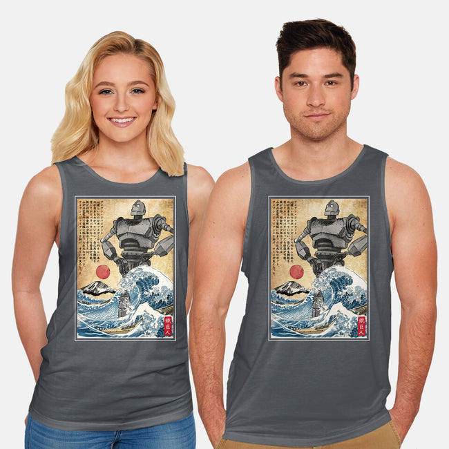 The Iron Giant In Japan Woodblock-Unisex-Basic-Tank-DrMonekers