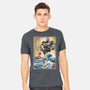The Iron Giant In Japan Woodblock-Mens-Heavyweight-Tee-DrMonekers