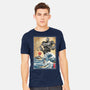 The Iron Giant In Japan Woodblock-Mens-Heavyweight-Tee-DrMonekers