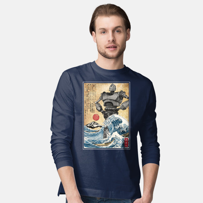 The Iron Giant In Japan Woodblock-Mens-Long Sleeved-Tee-DrMonekers