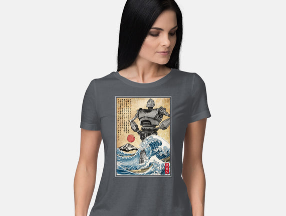 The Iron Giant In Japan Woodblock