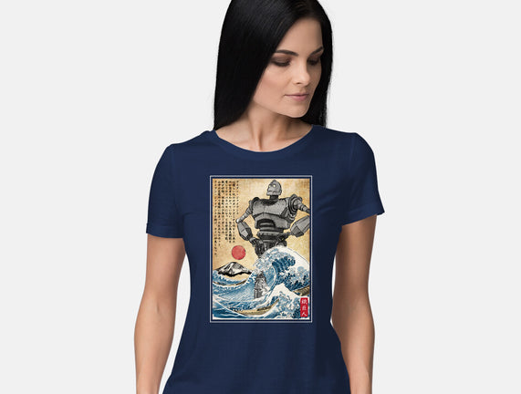 The Iron Giant In Japan Woodblock