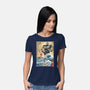 The Iron Giant In Japan Woodblock-Womens-Basic-Tee-DrMonekers
