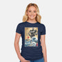 The Iron Giant In Japan Woodblock-Womens-Fitted-Tee-DrMonekers