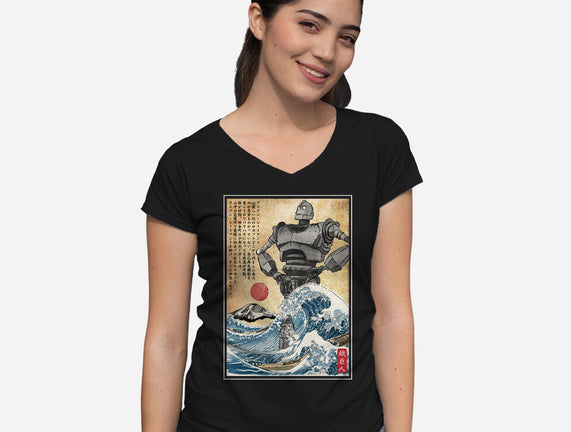 The Iron Giant In Japan Woodblock