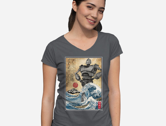 The Iron Giant In Japan Woodblock