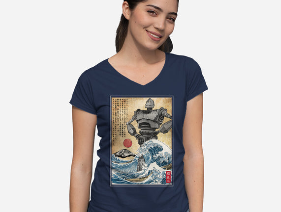 The Iron Giant In Japan Woodblock