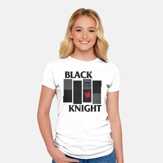 Black Knight Band-Womens-Fitted-Tee-Raffiti
