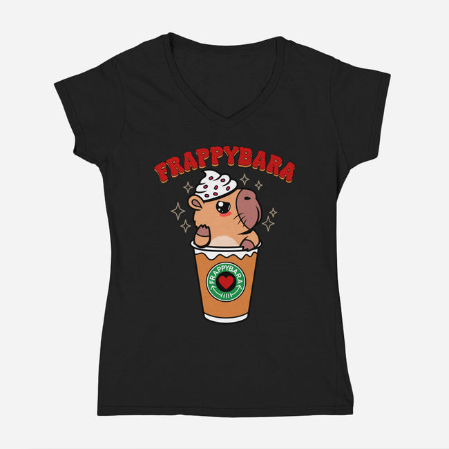 Frappybara-Womens-V-Neck-Tee-Boggs Nicolas