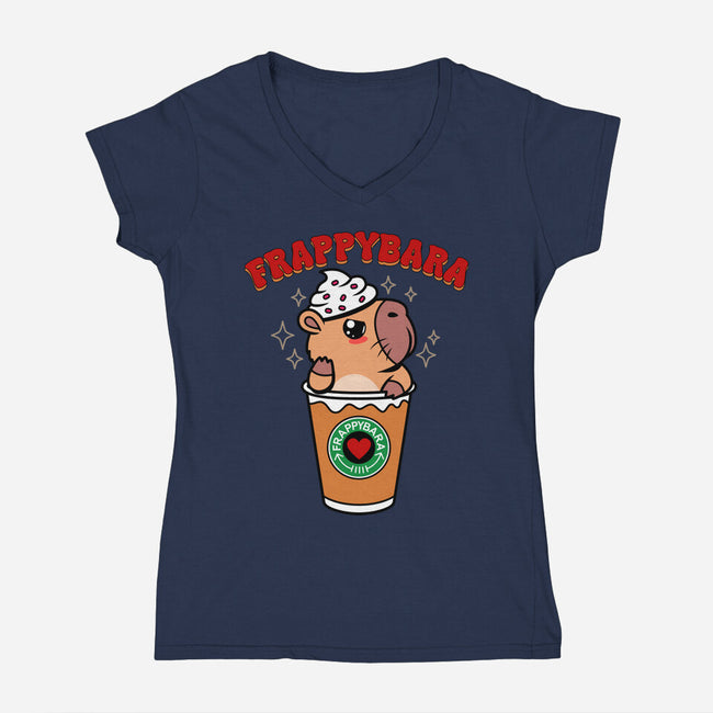 Frappybara-Womens-V-Neck-Tee-Boggs Nicolas