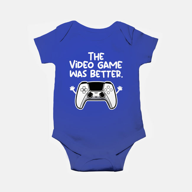 The Videogame Was Better-Baby-Basic-Onesie-NemiMakeit