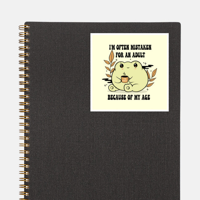 Mistaken For An Adult-None-Glossy-Sticker-Trendlory