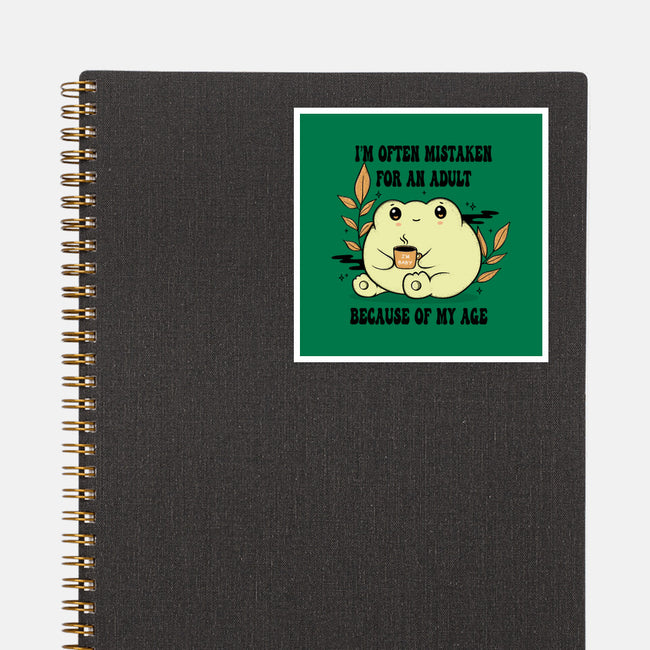 Mistaken For An Adult-None-Glossy-Sticker-Trendlory