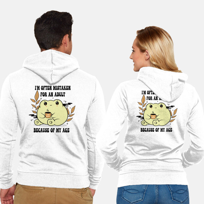 Mistaken For An Adult-Unisex-Zip-Up-Sweatshirt-Trendlory