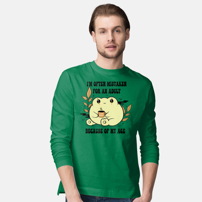 Mistaken For An Adult-Mens-Long Sleeved-Tee-Trendlory
