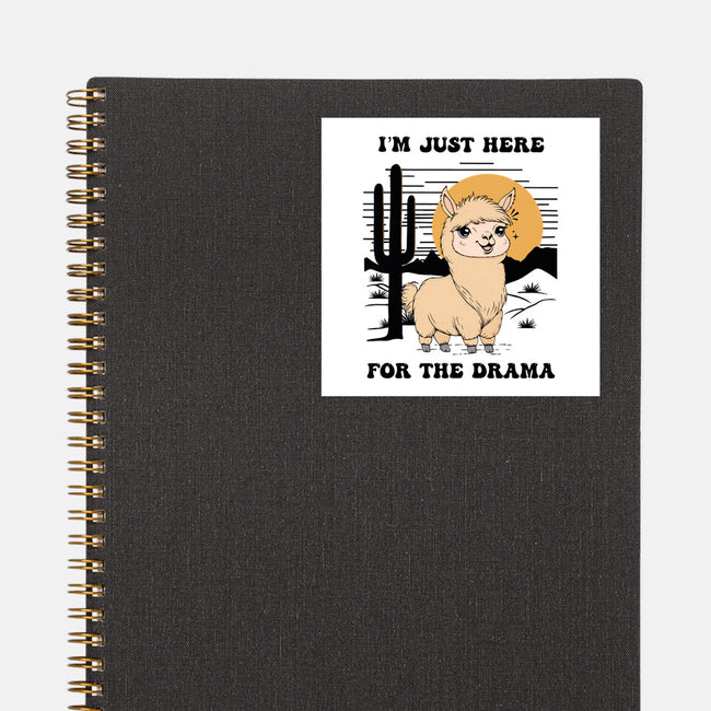 I’m Just Here For The Drama-None-Glossy-Sticker-Trendlory