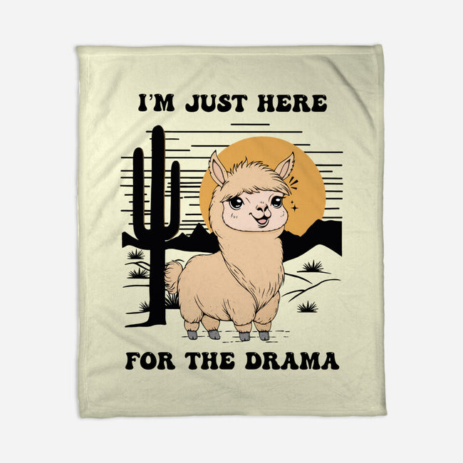 I’m Just Here For The Drama-None-Fleece-Blanket-Trendlory