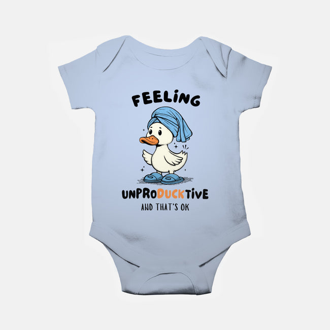Feeling UnproDUCKtive-Baby-Basic-Onesie-Trendlory