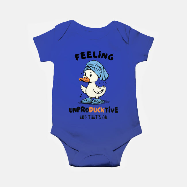 Feeling UnproDUCKtive-Baby-Basic-Onesie-Trendlory