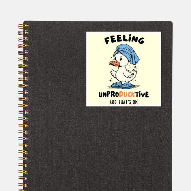 Feeling UnproDUCKtive-None-Glossy-Sticker-Trendlory