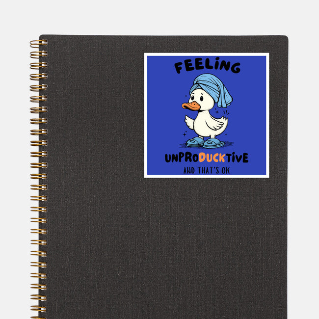 Feeling UnproDUCKtive-None-Glossy-Sticker-Trendlory