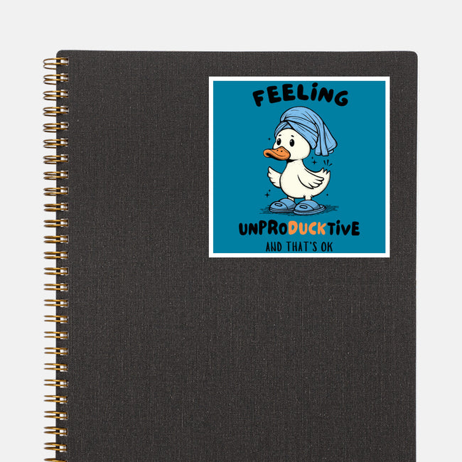 Feeling UnproDUCKtive-None-Glossy-Sticker-Trendlory