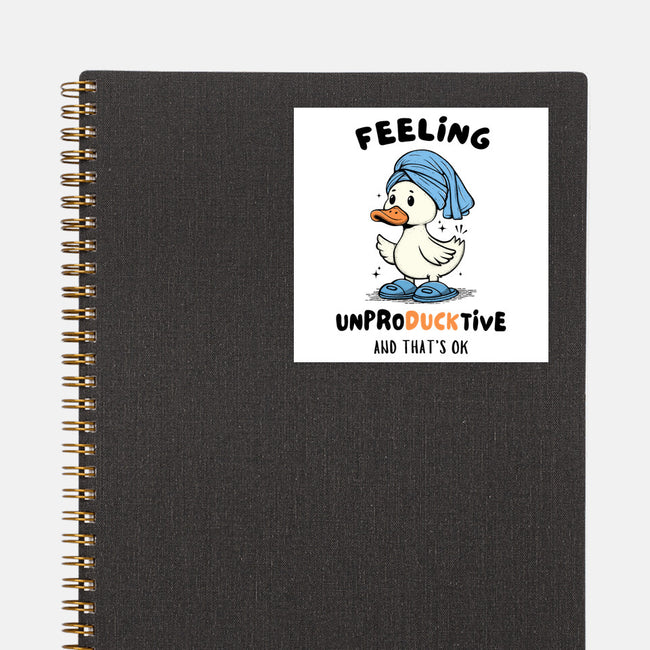 Feeling UnproDUCKtive-None-Glossy-Sticker-Trendlory
