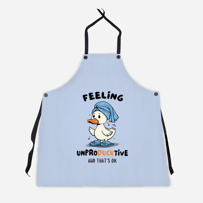 Feeling UnproDUCKtive-Unisex-Kitchen-Apron-Trendlory