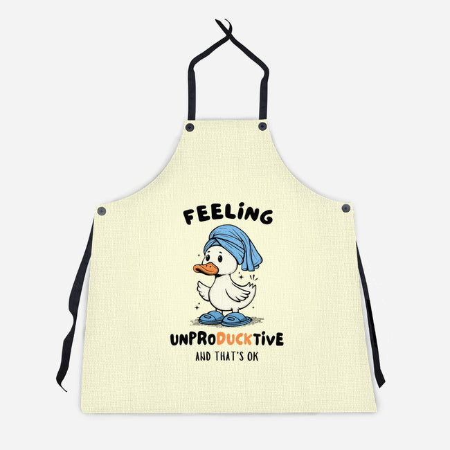 Feeling UnproDUCKtive-Unisex-Kitchen-Apron-Trendlory