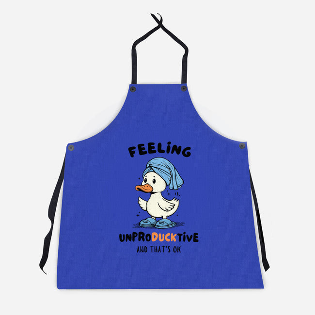 Feeling UnproDUCKtive-Unisex-Kitchen-Apron-Trendlory
