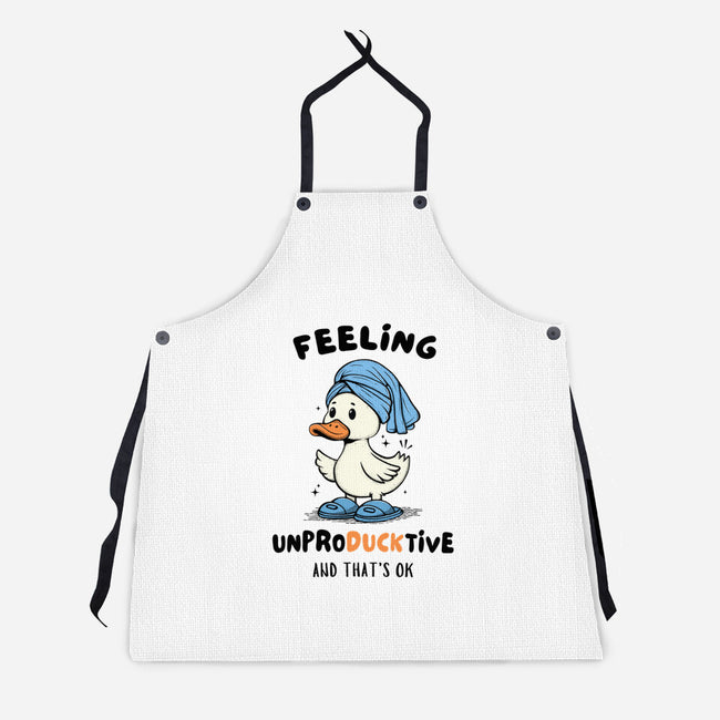 Feeling UnproDUCKtive-Unisex-Kitchen-Apron-Trendlory