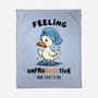 Feeling UnproDUCKtive-None-Fleece-Blanket-Trendlory