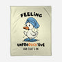 Feeling UnproDUCKtive-None-Fleece-Blanket-Trendlory