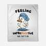 Feeling UnproDUCKtive-None-Fleece-Blanket-Trendlory