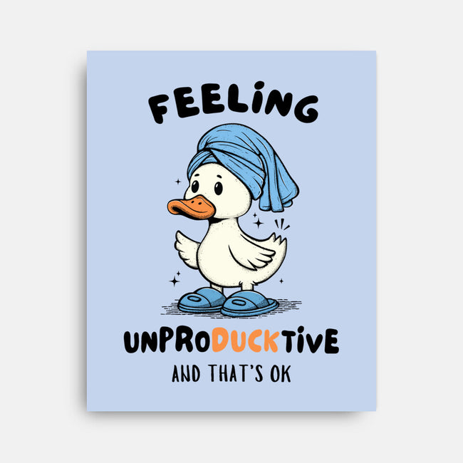 Feeling UnproDUCKtive-None-Stretched-Canvas-Trendlory