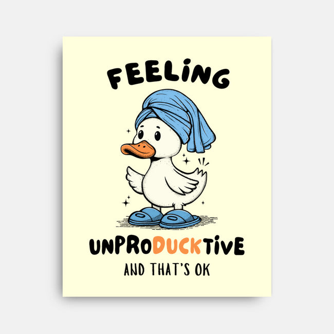 Feeling UnproDUCKtive-None-Stretched-Canvas-Trendlory