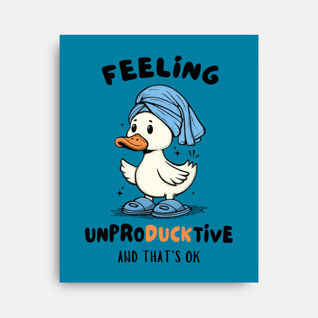 Feeling UnproDUCKtive-None-Stretched-Canvas-Trendlory